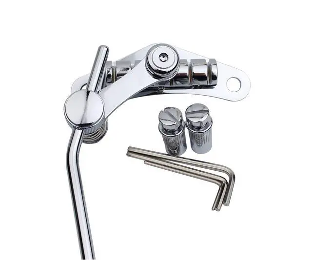 Alt view image 3 of 7 - Tune-O-Matic Style Electric Guitar Bridge Stop Bar Tailpiece Tremolo Compatible with LP SG Guitars TM85, Chrome