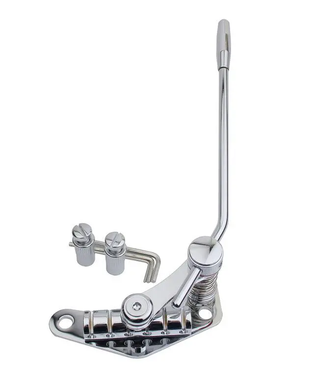 Alt view image 7 of 7 - Tune-O-Matic Style Electric Guitar Bridge Stop Bar Tailpiece Tremolo Compatible with LP SG Guitars TM85, Chrome