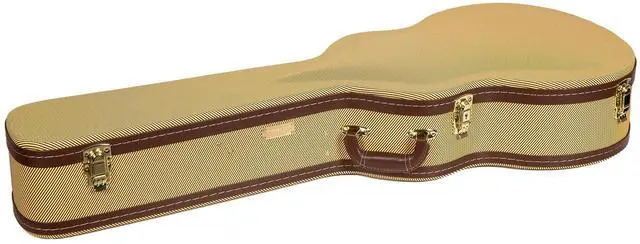 Alt view image 4 of 7 - Wooden Guitar Case for 14-Fret L-00, Martin CEO, Taylor GC, Yamaha AC/LS | Locking Latch, Storage Compartment Vinyl Tweed (CRW620-L00TW)