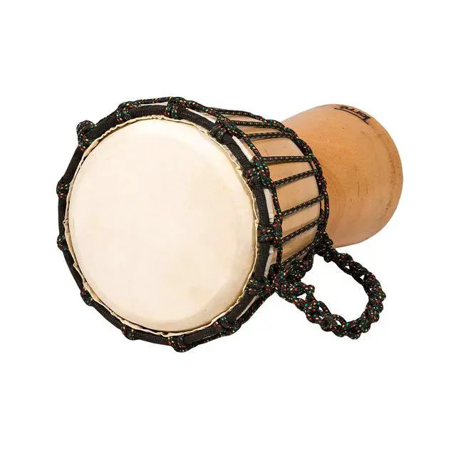 Alt view image 4 of 6 - Djembe Handmade Drum 12" Tall 6.5-7" Head Mahogany Wood Goat Skin | Handmade drum with natural materials; warm, resonant sound for beginners, performers, and percussion practice