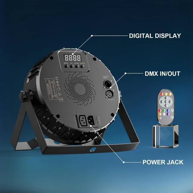 Alt view image 6 of 7 - LED Par Light RGBW 4in1 160W 27Leds Stage Lights Remote & DMX Controlled Sound Activated Auto Play 8/4 Channel Uplights for Events Wedding Halloween Birthday Party Dance Stage Lighting (4 Packs)