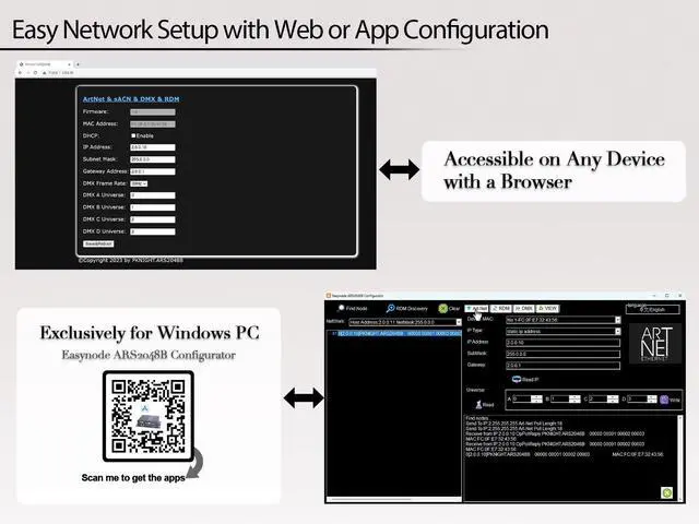 Alt view image 4 of 7 - 4ch Bidirectional Artnet/sACN/RDM Controller Easynode ARS2048B