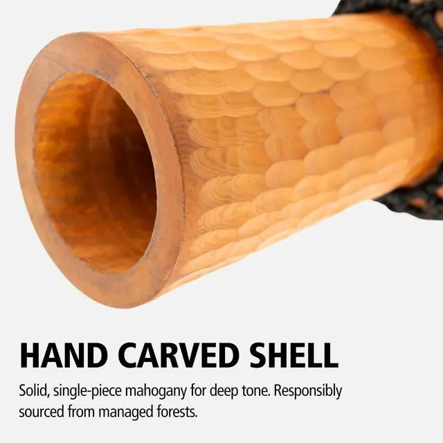 Alt view image 3 of 7 - Djembe Drum 10" x 20" NOT MADE IN CHINA | Professional Hand Carved African Drum, Solid Mahogany Shell, Goat Skin Head, For All Skill Levels and Settings