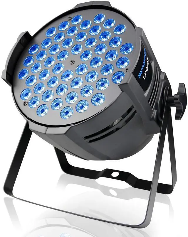 Main image of DJ Lights, 54 x 3W RGB LED Stage Par Lights, DMX/Sound(LPC007, 1P) | Auto/Sound/DMX512/Master,Lighting range 6~10M,optical angle 26°,Built-in cooling fan,for Church,Concert,Wedding,Party,Bar