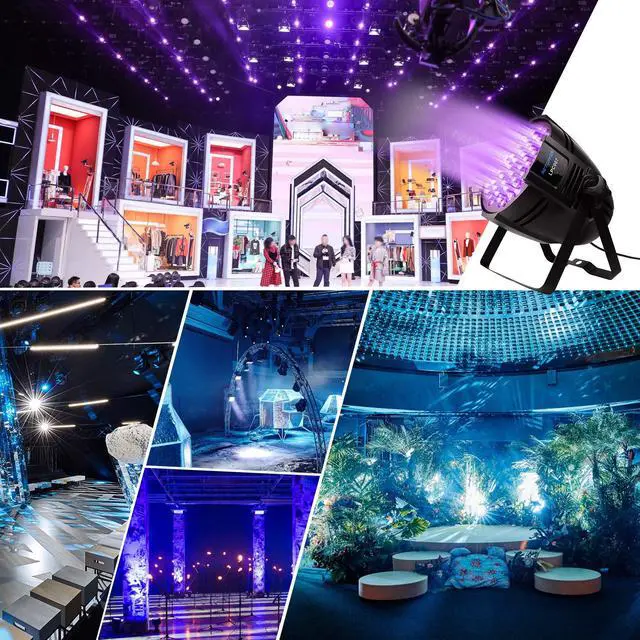 Alt view image 6 of 7 - DJ Lights, 54 x 3W RGB LED Stage Par Lights, DMX/Sound(LPC007, 1P) | Auto/Sound/DMX512/Master,Lighting range 6~10M,optical angle 26°,Built-in cooling fan,for Church,Concert,Wedding,Party,Bar