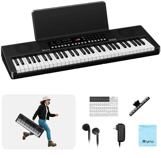 Main image of 61 Key Keyboard Piano, Electric Piano Keyboard with Touch Response | 300 Tones, 300 Rhythms, LED Display, Music Stand, Learning Keyboard Piano for Beginners, Built-in Speakers