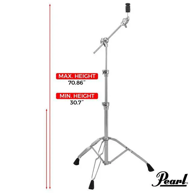Alt view image 3 of 3 - BC930 Double-Braced Cymbal Boom Stand, Heavy Weight Boom Stand with Gearless UniLock Cymbal Tilter, Three-Tier Height Adjustment, and Sturdy Double-Braced legs