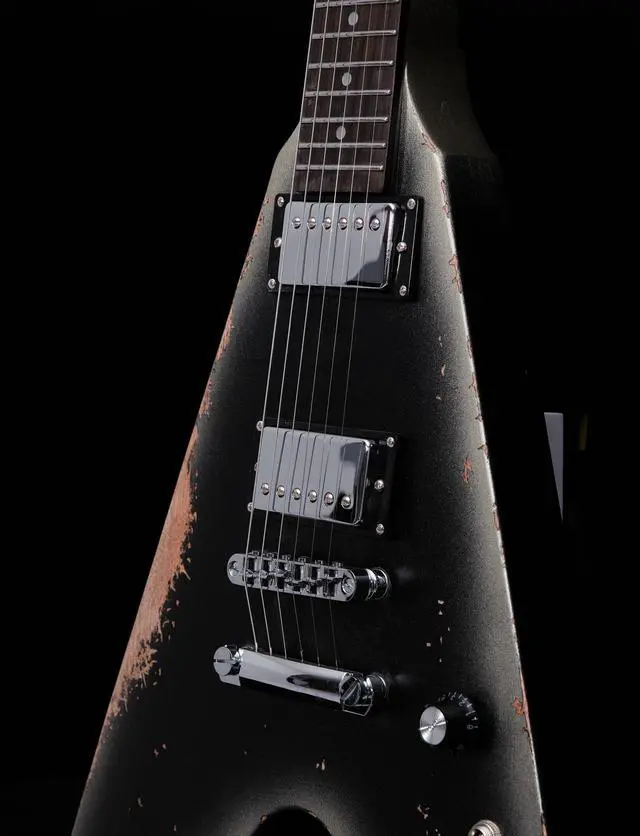 Alt view image 4 of 7 - Relic V Electric Guitar,Mahogany Body and Neck,Rosewood Fingerboard,Bone Nut,6-String Relic Heavy Metal Guitar,Professional/Electric Guitars for Adults