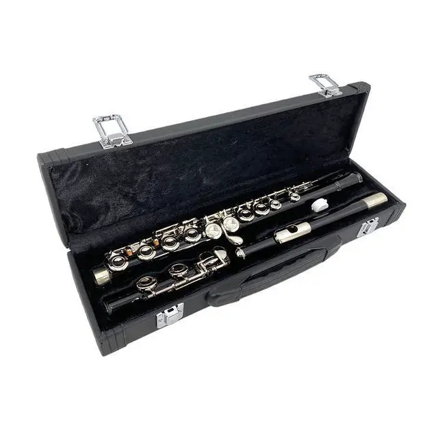 Alt view image 4 of 7 - 16 Key Closed Hole C Flute for Beginners, Students, Adults Silver Plated Nickel Flute with Carrying Case, Cleaning Kit, Tuning Rod, Gloves Lightweight, Durable & Easy to Play (Black)
