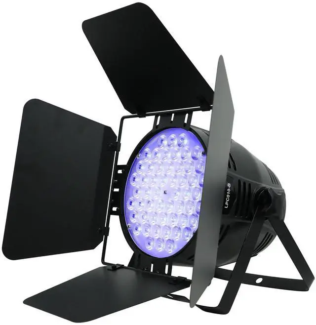 Main image of 54 * 4W Stage Light with Barn Doors,RGBW High CRI DJ Light-1 Pack | 54 * 4W CRI>90 RGBW LEDs, Auto/Sound/DMX512/Master-Slave, LPC010N-B PAR Light For Parties,Concerts,theatrical,uplighting