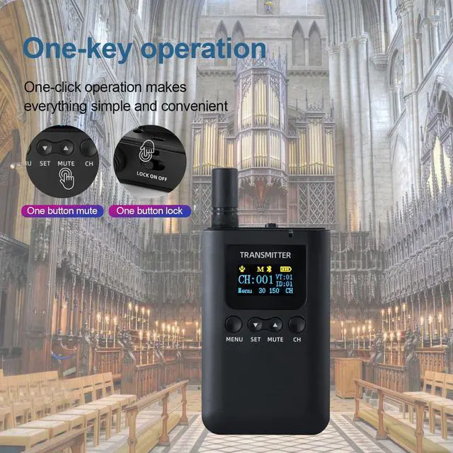 Alt view image 6 of 7 - Wireless Tour Guide System,200m/656ft,Upgraded Noise Reduction,40H Long Battery,10 USB Charging Ports,for Simultaneous Interpreting,Court(1 Transmitter 10 Receivers)
