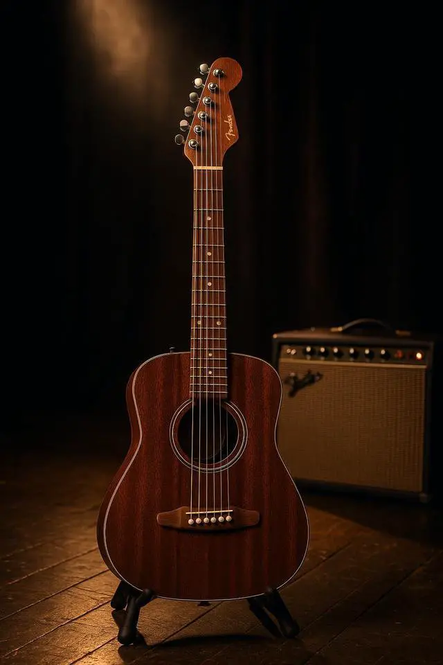 Alt view image 3 of 7 - California Standard Redondo Mini with Bag, Sapele Top, Natural Sapele