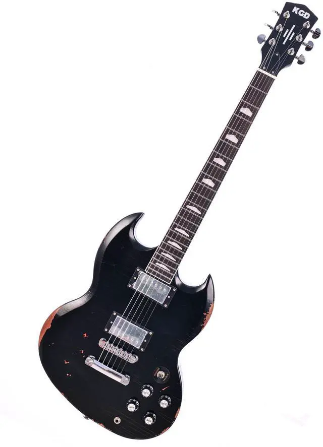 Main image of Relic Electric Guitar,Solid Body Electric Guitar With Mahogany Body and Neck,Rosewood Fingerboard,Bone Nut,SG style 6-String Guitar,Professional/Electric Guitars for Adults