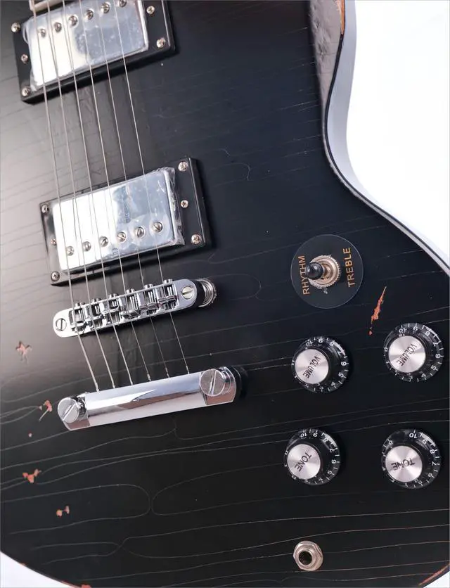 Alt view image 5 of 7 - Relic Electric Guitar,Solid Body Electric Guitar With Mahogany Body and Neck,Rosewood Fingerboard,Bone Nut,SG style 6-String Guitar,Professional/Electric Guitars for Adults