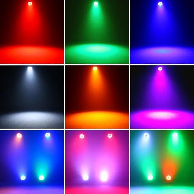 Alt view image 5 of 7 - 18x18W RGBWAUV 6-in-1 Waterproof Par Light, IP67 Cast Aluminum Stage Wash Light with Intelligent Temperature Control, 45° Wide Beam, DMX Chainable Outdoor Lighting for Wedding Pool Party Concert