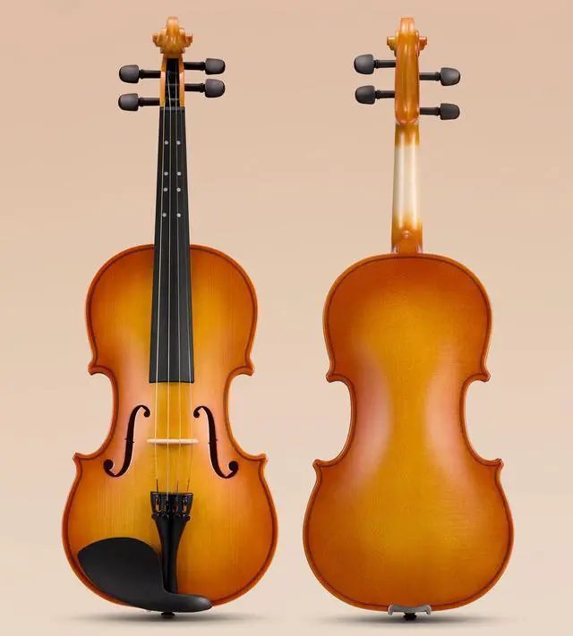 Alt view image 6 of 7 - Acoustic Violin Full Size 4/4, Beginner Kit with Case & Bow, Retro Gloss
