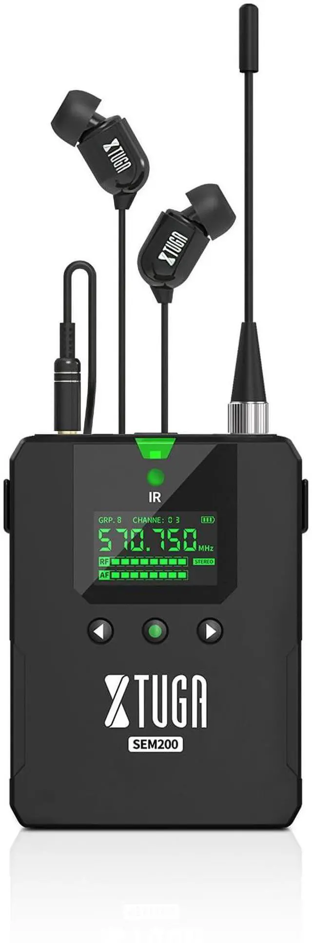 Main image of SEM200 Stereo Wireless in Ear Monitor System(Only One Bodypack) | 2 Channel UHF IEM,Bluetooth Stage Monitoring,Earphone for Studio, Stage, Musician