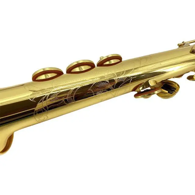 Alt view image 5 of 7 - Straight Soprano Saxophone Bb B Flat Sax with Case, Mouthpiece,Reeds & Accessories Brass Woodwind Instrument for Beginners,Adults & Advanced Players