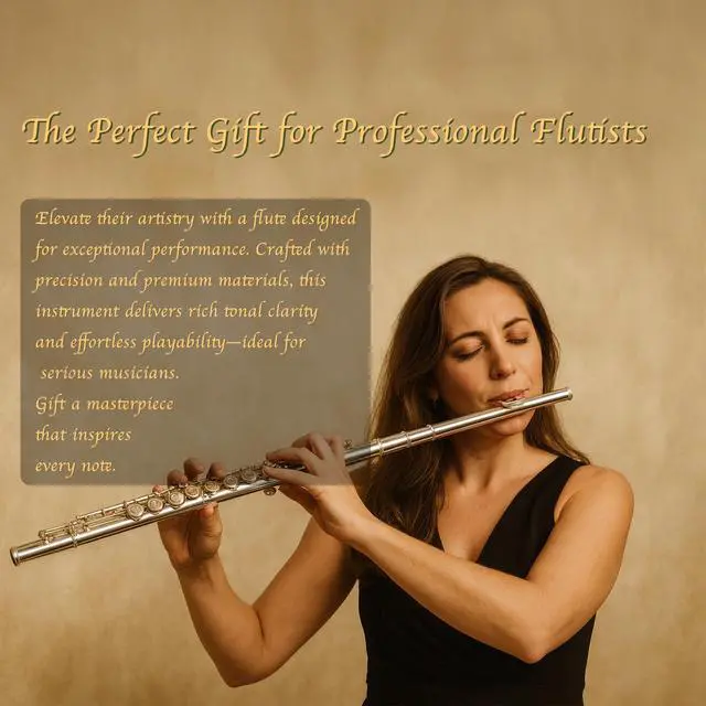 Alt view image 2 of 5 - 16keys Flute, C Foot Beginner Flauta with Closed Hole, Offset G, Split E - Flute Instrument for Beginners
