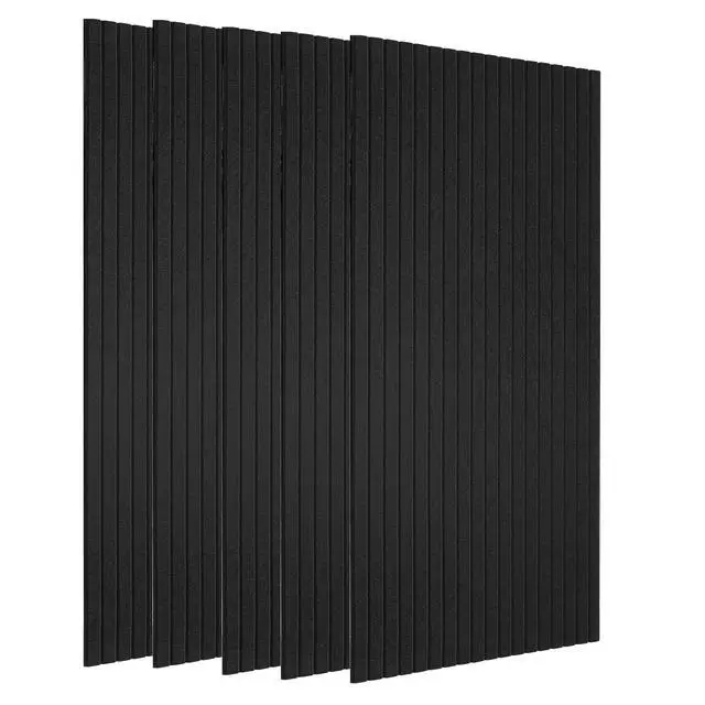Main image of Large Acoustic Panels for Wall Sound Proof Sound Dampening Panels for Wall Decor and Ceilings 47.2 x 23.6 x 0.4 Inch Polyester Fiber Noise Absorb Panels for Bedroom Home Studio Office (Black, 5 Pack)