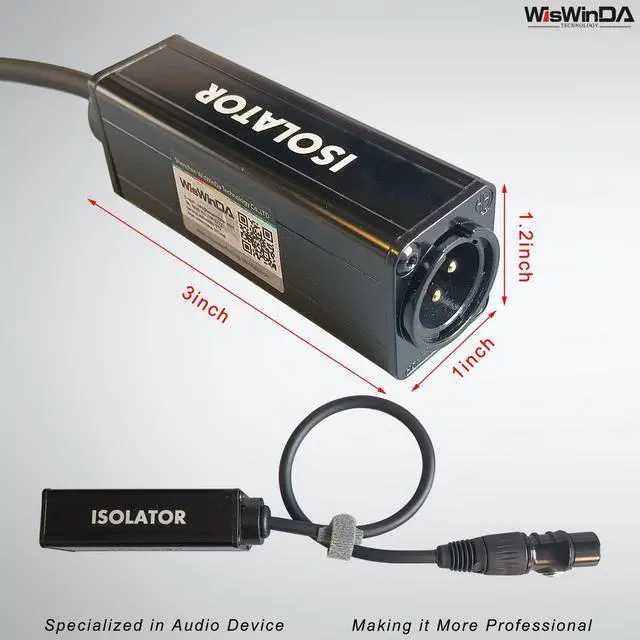 Alt view image 5 of 6 - 3Pin XLR HiFi Stereo Audio Isolation Box Ground Loop Isolator/Noise Filter/Hum Eliminator Build-in Dual Audio Transformers for Audio System Eliminate Hum&Buzzing Noise (XLR (Male-Female))