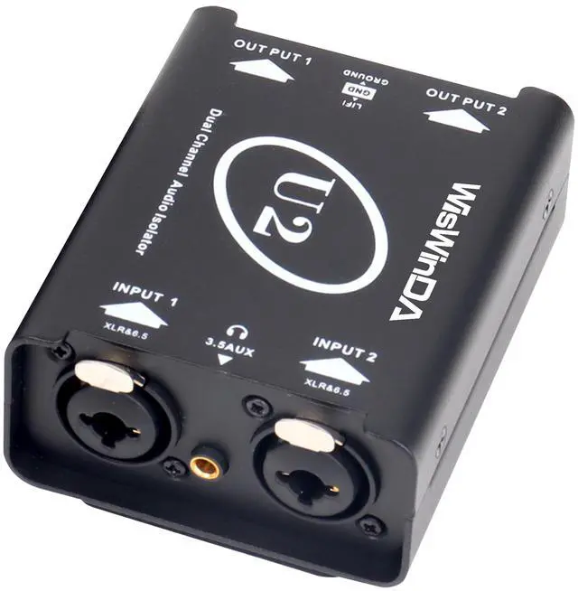 Main image of U2 Pro XLR/1/4inch/AUX HiFi Stereo Version Audio Isolation Box Ground Loop Isolator/Noise Filter/Hum Eliminator for Audio System Eliminate Hum&Buzzing Noise (Pro U2-XLR/AUX/TS/TRS)