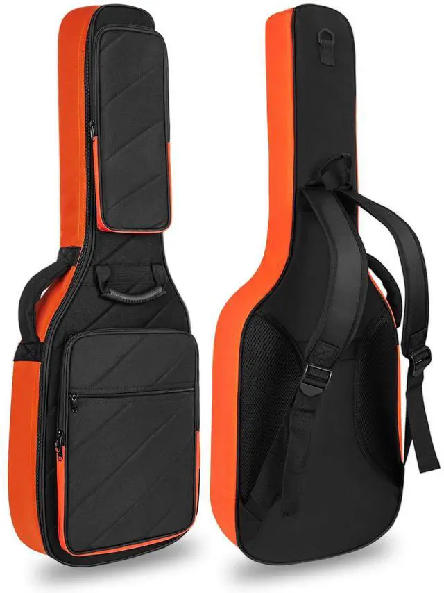 Main image of Electric Guitar Case with 0.7 Inch Thick Padding 3 Pockets with Electric Guitar Gig Bag, Adjustable Shoulder Strap Compatible with 38 40 41 Inch Electric Guitar (Black)