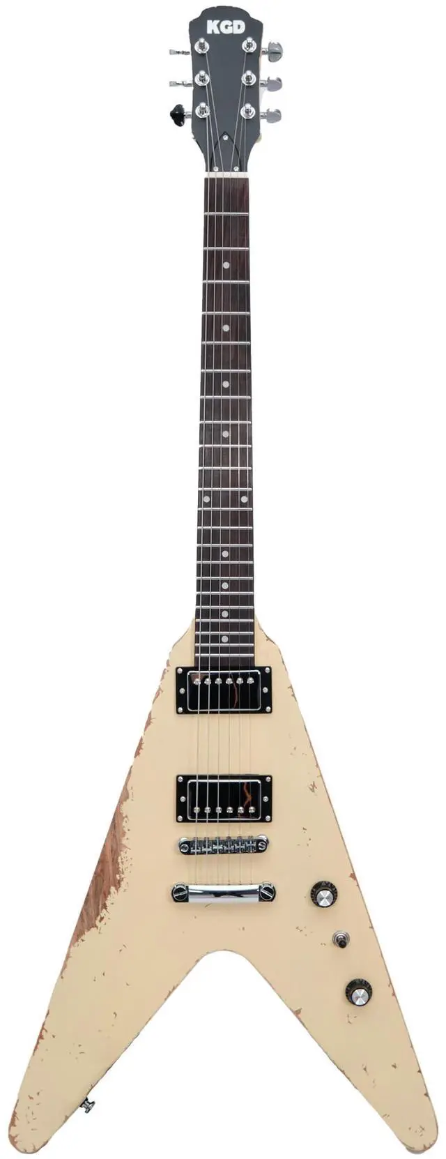 Main image of Relic V Electric Guitar,Mahogany Body and Neck,Rosewood Fingerboard,Bone Nut,6-String Relic Heavy Metal Guitar,Professional/Electric Guitars for Adults