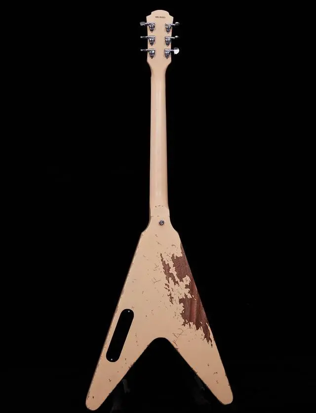 Alt view image 5 of 7 - Relic V Electric Guitar,Mahogany Body and Neck,Rosewood Fingerboard,Bone Nut,6-String Relic Heavy Metal Guitar,Professional/Electric Guitars for Adults