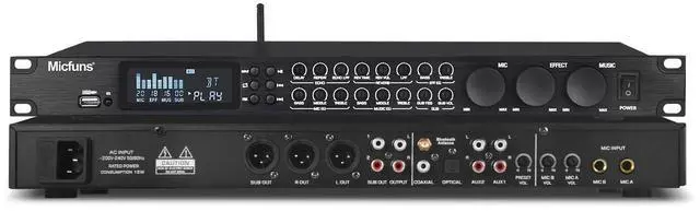 Main image of KT900DSP Feedback Suppressor Preamp Preamplifier Karaoke Effector Digital Pre-stage Effector Anti-howling Audio Processor Echo USB MP3 Bluetooth Optical