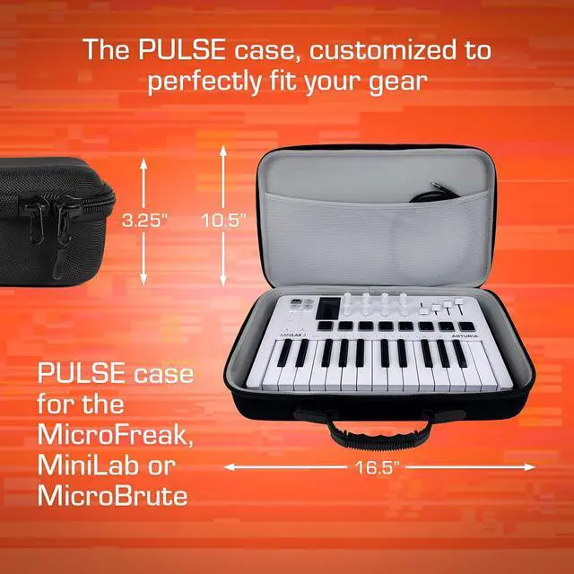 Alt view image 5 of 6 - Arturia MiniLab/MicroFreak Case - Compact PULSE Hard Case | Durable Molded EVA Hard Case, Excellent Protection, Compact Design & Precise Custom Fit, Comfortable Handle, Smooth Zipper