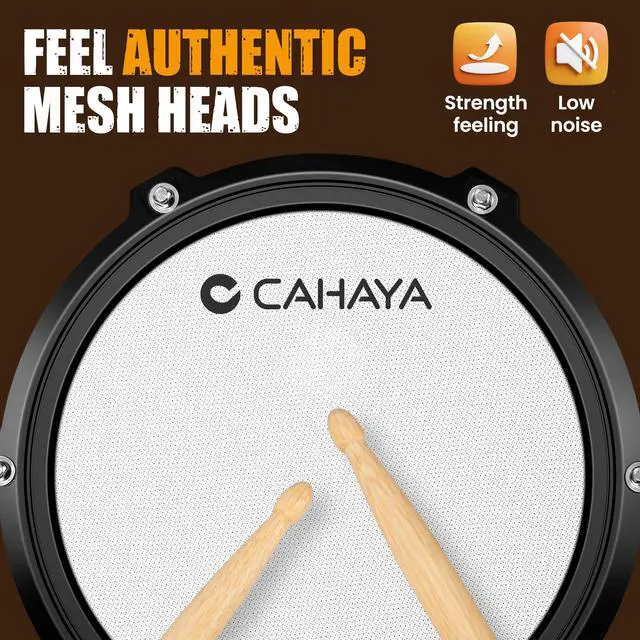 Alt view image 4 of 7 - Electric Drum Set with Quiet Mesh Pads Portable for Adults Beginners | Electronic Drum Kit with 150 Sounds 15 Kits 2 Pedals Throne Headphones USB-MIDI for Home Studio Practice Learning Ideal Gift