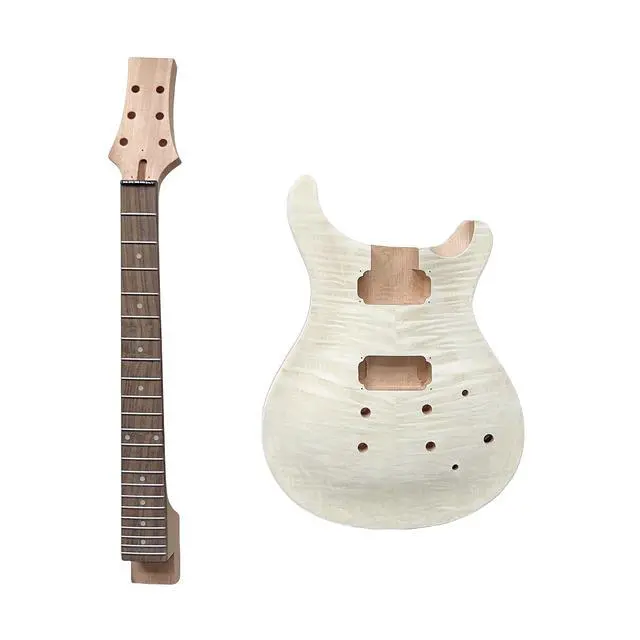 Alt view image 2 of 6 - PRS Style Electric Guitar Kits,DIY Electric Guitar,Mahogany Body and Neck Rosewood Fingerboard,Assembled and Painted by Yourself
