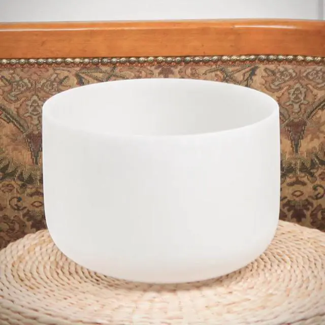 Alt view image 2 of 7 - Large Crystal Singing Bowl, 174Hz 14 Inch F Note Sound Bath Bowl | Quartz Frosted Meditation Bowl,with Carrying Case for Yoga Healing,Cleansing Stress Relief, Spiritual Mindfulness