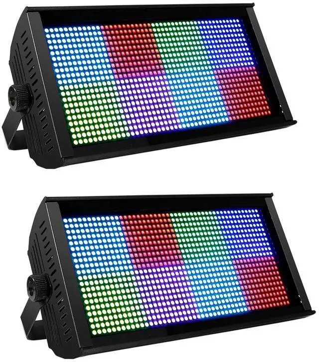 Main image of Stage Light Wash Strobe LED 200W RGB Marquee (8 Segments) Uplights | DMX512 Metal Housing DJ Light Bar for Party Disco Wedding Bar Holiday KTV Birthday-2 Pack