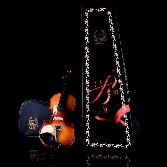 Alt view image 7 of 7 - Violin Set for Beginners,Acoustic Violins Starter Kit Package for Student,Beginners Fiddle with Hard Case, Rosin, Shoulder Rest, Bow, and Extra Strings (NATURAL, 1/2)