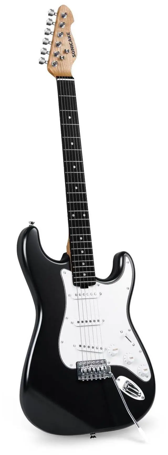 Main image of Electric Guitar, 39" Beginner Electric Guitar, Classic SSS Pickup, Tremolo Bridge, Full-Size Lightweight Body, Rounded Fret Ends, Heel Adjustment Truss Rod (Black)