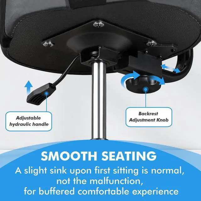 Alt view image 6 of 7 - Pro Drum Stool with Backrest, Heavy Duty Hydraulic Drum Throne, Velvet-Covered Ergonomic Memory Foam Drum Seat, Adjustable Drum Chair Anti-Slip Base, Drum Saddle Bench for Drummers (Black)