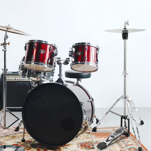 Alt view image 6 of 7 - Foldable Portable Hi-Hat Stand, Adjustable Height High Hat Stand, Hi-Hat Cymbal Stand with Smooth Pedal, Silver and Black (7.5lb)