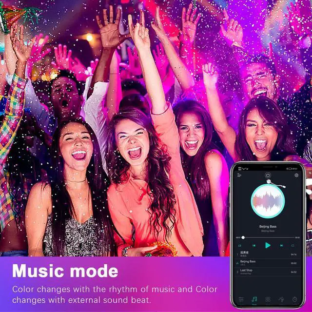 Alt view image 4 of 7 - 2 Pack 120W Stage Light Bar, RGBCW Smart LED Uplighting, Outdoor Wall Washer, IP66 Waterproof RGB Bar With APP Control, Wash Lights With Timing, DJ Light for Festival, Wedding, Party