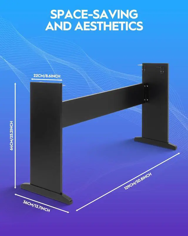 Alt view image 4 of 7 - Piano Keyboard Stand, Wooden Furniture Stand, Compatible for CASIO CDP-S100/ CDP-S110/CDP-S160/EP-S120/EP-S130/EP-S320 Digital Piano 88 Keys, SKT-CS01 (Classic Black)