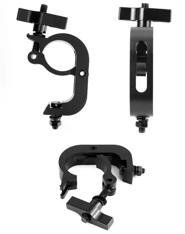 Alt view image 7 of 7 - Heavy Duty Truss Clamp Stage Light Trigger Clamp, 10 Pack 330 lb. Aluminum Fixture, DJ Light Clips Fits 1.77-2.0 in. Trusses, for Par Light Moving Head Beam Stage Light, Black