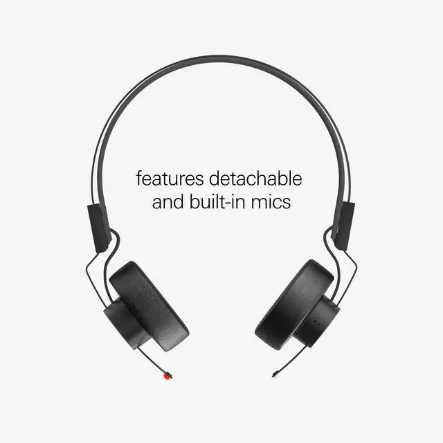Alt view image 2 of 6 - M-1 Personal Monitor Foldable Wired Headphones with Detachable and Built-in Microphone