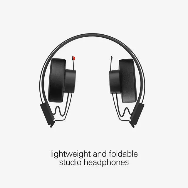 Alt view image 3 of 6 - M-1 Personal Monitor Foldable Wired Headphones with Detachable and Built-in Microphone