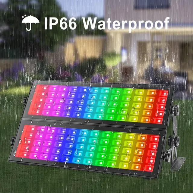 Alt view image 7 of 7 - 2 Pack 120W Stage Light Bar, RGBCW Smart LED Uplighting, Outdoor Wall Washer, IP66 Waterproof RGB Bar With APP Control, Wash Lights With Timing, DJ Light for Festival, Wedding, Party