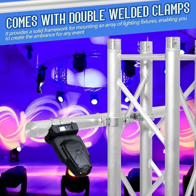Alt view image 2 of 6 - 1 Pcs 40 Inch Aluminum Truss Mounting Pole Extension, Dual Clamp Crossbar Compatible with F34/f32 Truss, Professional Lighting & Audio Mount for Stage, Dj & Live Events