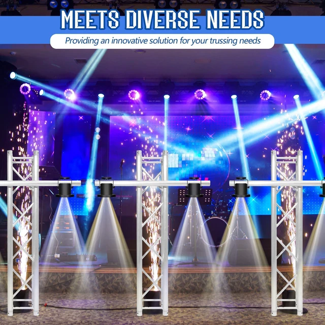 Alt view image 5 of 6 - 1 Pcs 40 Inch Aluminum Truss Mounting Pole Extension, Dual Clamp Crossbar Compatible with F34/f32 Truss, Professional Lighting & Audio Mount for Stage, Dj & Live Events