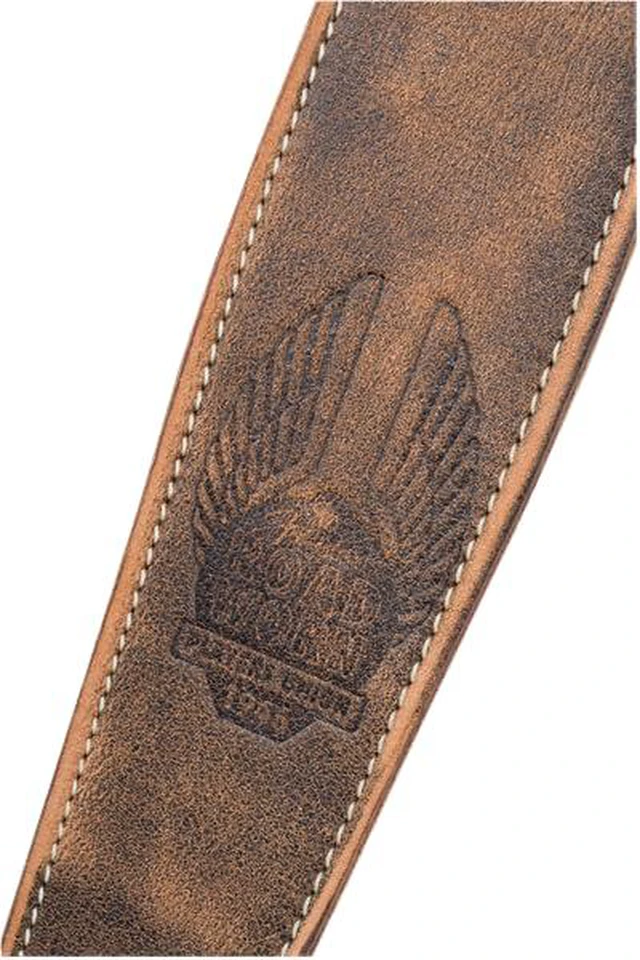 Alt view image 2 of 3 - Road Worn Leather Guitar Strap, 2in, Brown