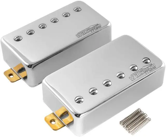 Main image of Wilkinson Vintage Tone Alnico 5 Humbucker Pickups Set for Les Paul Style Electric Guitar, Chrome