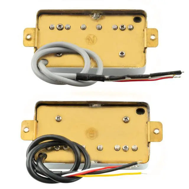 Alt view image 4 of 6 - Wilkinson Vintage Tone Alnico 5 Humbucker Pickups Set for Les Paul Style Electric Guitar, Chrome